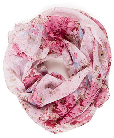 Infinity Scarf for Women Lightweight Fashion Scarves for Summer Fall (I-P077-Pink)