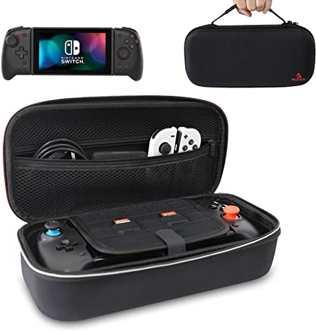 NexiGo Switch Controller Grip Carrying Case for Nintendo Switch/Switch OLED, 10 Game Card Holders, Compatible with Split Pad Pro, ZenGrip Pro, Gripcon, Joypad, Joy-Cons and Many Larger Grips