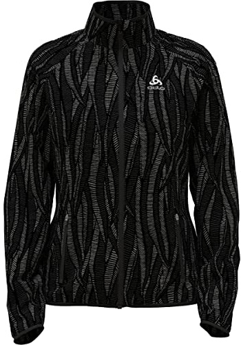 Odlo Damen Laufjacke ESSENTIALS LIGHT PRINT, black, M
