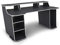 byLIVING Schreibtisch Matrix/Gaming-Tisch in Anthrazit mit Kanten in Weiß/Mit viel Stauraum und großer Tischplatte/Computer-Arbeitsplatz/PC/B 180, H 76, T 85 cm