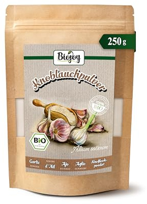 Biojoy EKO Vitlökspulver, finmalen vitlök, 250 g | Från Kina, perfekt som krydda och till matlagning, Allium sativum L.