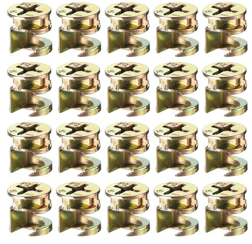 QUARKZMAN Möbel Cam Lock Mutter, 20 Stück 9,35x9,6mm Verbindungsmutter Möbel Verbindungsbeschläge