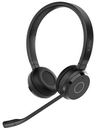 Jabra Evolve 65 TE kabellose Stereo-Kopfhörer, Microsoft Teams-Zertifiziert, 30 m Reichweite, 12-Stunden-Akku, USB-A, duale Anschlussmöglichkeiten - Schwarz