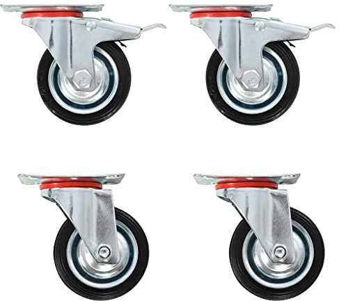 LAPOOH 12 STK. Lenkrollen 75 mm, Transportrollen, Rollen Werkbank, Lenkrollen Für Möbel, Möbelrollen, Strandkorbrollen, Rollen Für Schirmständer,