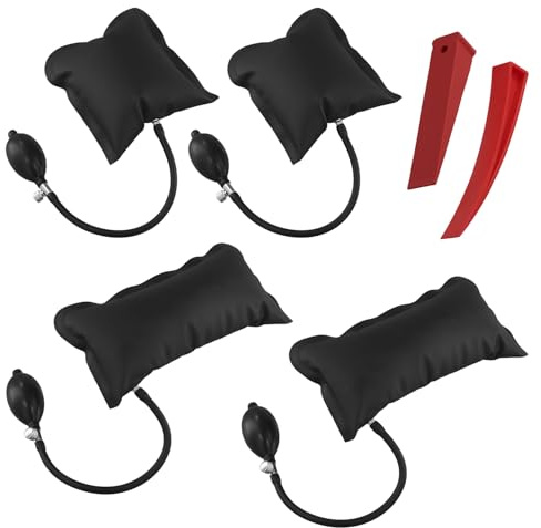 QWORK® 4 x Mounting Cushions, Air Cushion Lifter, Air Pump Wedge, Load up to 200 kg (Square + Rectangular)