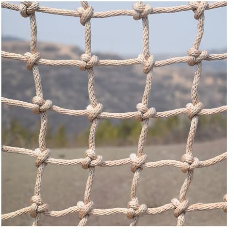 Rete da Arrampicata per Esterni, Rete da Parco Giochi per Cortili, Rete da Carico per Camion, Altalena con Scala di Corda, Struttura da Arrampicata da Giardino(Size:2 * 2m(6.6 * 6.6ft))