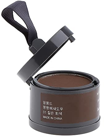 Definizione dell'attaccatura dei capelli con specchio e soffio, marrone espresso, compatto e impermeabile, per una copertura naturale dell'attaccatura dei capelli