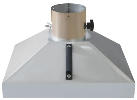 Soldering Fume Hood Stainless Steel for Industrial Welding Fume Extractor Portable Soldering Extractor Extraction System for Workshop Commercial Kitchen Extraction Arm Hood (L500mm W500mm ID110mm)