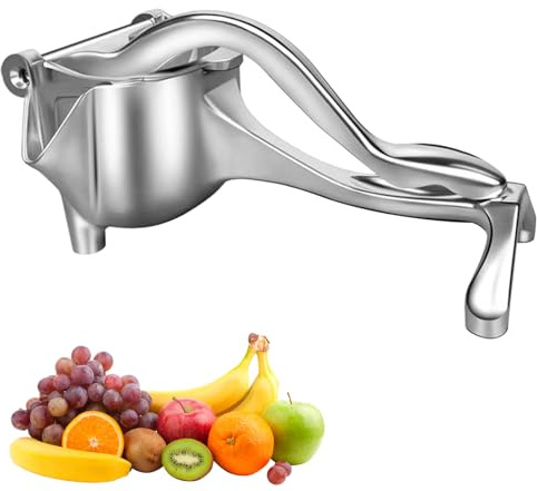 Fengyang® Manuelle Zitronenpresse Edelstahl, Aluminiumlegierung Kompakt, Handpresse Entsafter Obstpresse, Für Granatapfel Presser, Juice, Orangen