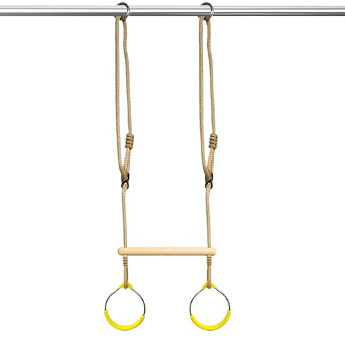 Anelli per Altalena - Attrezzatura da Gioco in Giardino, Anelli per Appendere in Metallo, Gioco di Equilibrio per Arrampicata | Percorso a Ostacoli del Giochi nella Giungla per Interni, telai di