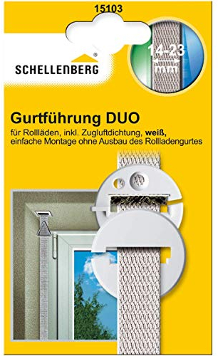 Schellenberg 15103 Gurtführung DUO rund mit Zugluftdichtung für Systeme MINI und Maxi (Rolladengurtband 14-23 mm Breite)