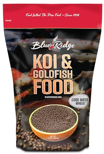 Blue Ridge Koi Fish Food 2lb - Cool Water Wheat 3/16, Fall and Winter Floating Pond Pellets, Ponds Fish Food