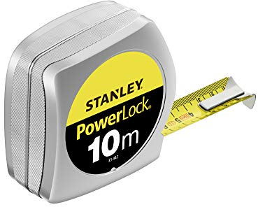 STANLEY 0-33-442 Flessometro Powerlock, 10 m x 25 mm, Pieno