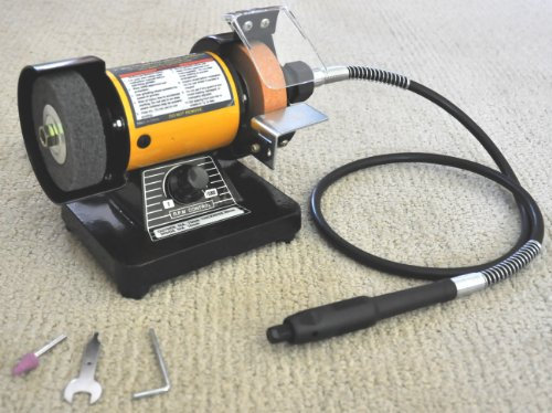 TruePower 3 Mini Bench Grinder Polisher with Long Flexible Shaft