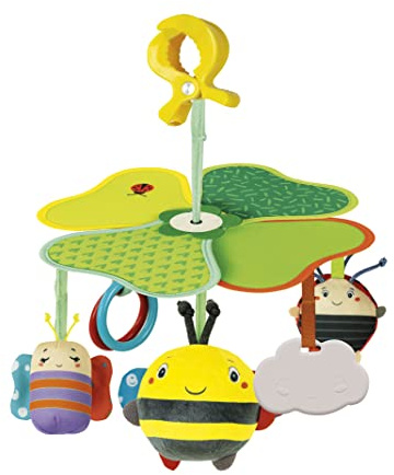 Clementoni - 17706 - Easy-Peasy Travel Mobile - Toys For Stroller, Pushchair For Toddlers, Early Years Toys, Infant Toys, New Born Soft Toys Gift