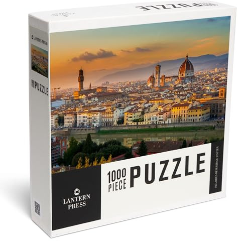 Florence Italy Puzzle 1000 Pieces for Adults – Duomo Sunset Cityscape Jigsaw Puzzle – Premium Matte, Glare-Free Finish – Made in USA – Florence Italy 1000 Piece Puzzle
