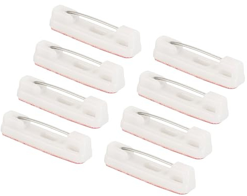 YOKIVE 50Pcs Épingles de Sûreté, 50 Pièces, Broches Adhésives | Attaches de Broche Idéales pour les Badges, la Fabrication de Bijoux (Blanc, 22mm)