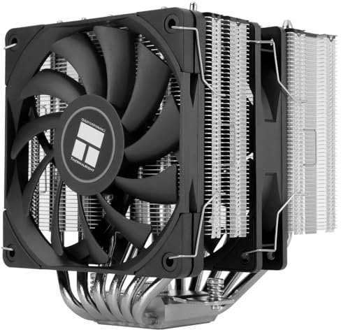 Thermalright Royal Knight 120 SE CPU Cooler, 6 Heat Pipes Heatsink CPU Cooling, Dual 12cm PWM Fans, Unobstructed RAM, for Intel LGA 1150/1151/1200/1700/1851;AM4/AM5,Desktop Tower Cooling