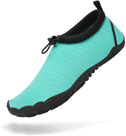 Mishansha Chaussures Aquatiques Homme Femme Chaussure d'eau Chausson de Plage pour Piscine Mer Baignade Plongée Bleu,GR.39