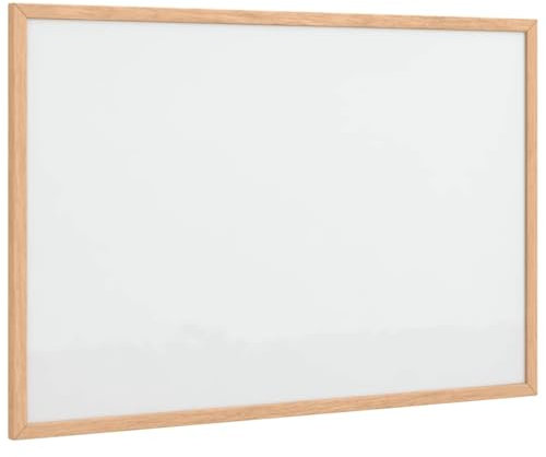 vidaXL Tableau blanc magnétique avec cadre en bois de pin massif 60 x 40 cm