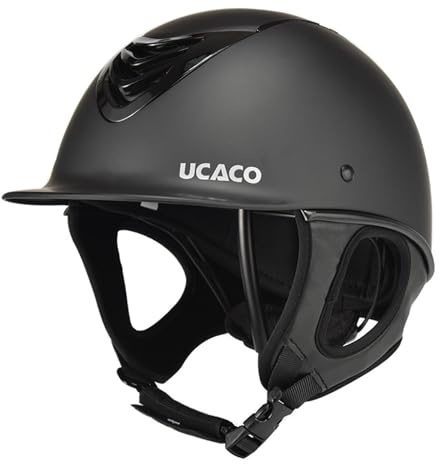 Casque d'équitation unisexe pour cheval Noir Taille L