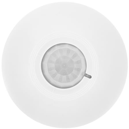DOITOOL Détecteur de Mouvement Infrarouge 360° avec Alarme Filaire 12v, Montage Plafond, Système D'alarme Domestique Sensible, pour Sécurité Intérieure Maison et Usine
