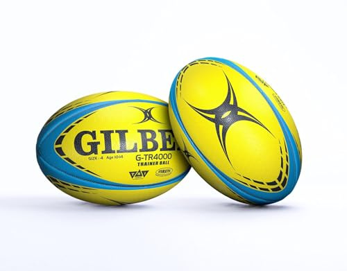 Balon Rugby Gilbert G-TR4000 Amarillo Fluor, Talla 4 - G-TR4000 Fluor