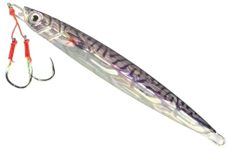 JANXELNOVA Plantilla de Metal 3D, pez biomimético mar, Placa Hierro, Cebo Wobbler, señuelo Pesca, Barco oceánico Artificial señuelos(Color5,200g)
