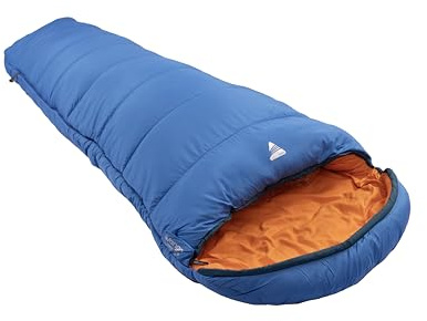 Cadair 250 Sleeping Bag for Adults (Amazon Exclusive), 3 Season Mummy Design Holds Insulation, Breathable, Cosy Lining Fabric, Smaller Pack Size for Camping Trips, Backpacking, Hiking, Atlantic Blue