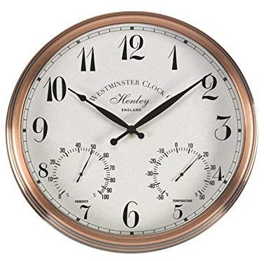Outside In Henley Wall Clock & Thermometer 12
