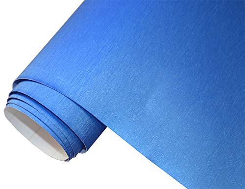 Neoxxim 9 €/m2 Premium – bilfolie – borstad aluminium blå borstad 2 000 x 150 cm – bubbelfri lackfolie stretchig möbelfolie