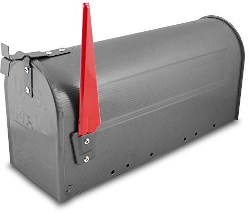 Bituxx US Mailbox Amerikanischer Briefkasten Standbriefkasten Wandbriefkasten Letterbox Graphit