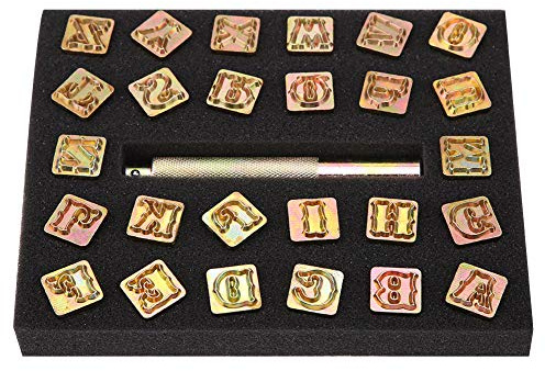 26 Letras De Sello De Punzón 13 Mm Conjunto De Punzones De Metal Vintage Alfabeto Herramienta De Troqueles Craft Para Manualidades