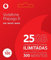 Vodafone Prepago S 12 GB + 300 Minutos (nacionales e internacionales) Roaming Europa