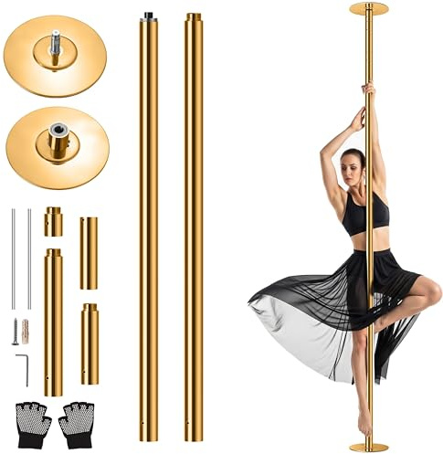 SereneLife Palo Pole Dance Professionale, Portatile e Rimovibile, Alta Qualità, Regolabile, Ideale per Allenamento di Danza e Esercizio