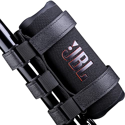 co2CREA Bärbart högtalarfäste för de flesta trådlösa Bluetooth-högtalare, utomhushögtalare justerbar remfäste tillbehörshållare barskena för golfvagn räcke cykel båt