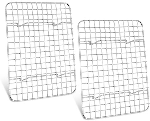 HaWare Griglia di raffreddamento per torte, in acciaio inox, 24,8 x 19 x 2 cm, lavabile in lavastoviglie