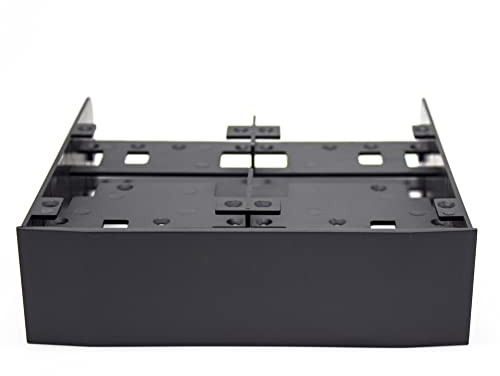 Masyrt Marco de montaje, marco de montaje para 2 discos duros / SSD de 2,5 pulgadas y 1 unidad de disco duro de 3,5 pulgadas a bahía de 5,25 pulgadas, adaptador de placa frontal de 5,25,