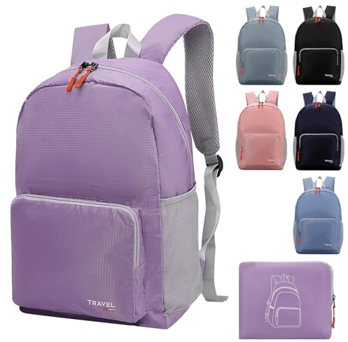 20-35L Lightweight Foldable Backpack, Student Backpack, Small Rucksack Water Resistant Durable Packable Backpacks for Women Men Outdoor Camping Travelling Walking Hiking Biking