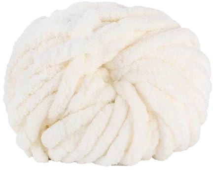 Huayeex Chunky Chenille Yarn for Knitting & Crochet, Thick Wool for Blankets, Scarves, Bags, Soft & Warm, Easy to Handle