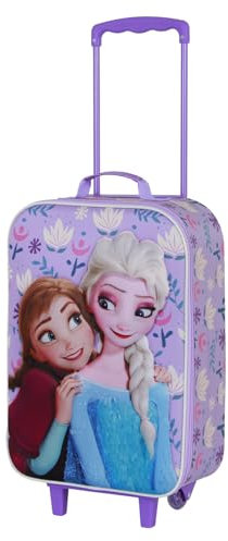 Disney Frozen 2 Beauty-Soft 3D Trolley resväska, lila, 17 x 33 x 52 cm, kapacitet 26 L, syrén Frozen 2, en storlek, mjuk 3D-vagn väska, Syren Frozen 2, Einheitsgröße, Mjuk 3D-resväska