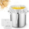 2PCS Filterbeutel 50 Micro 46x40cm, Nylon Hopfenfilter Siebbeutel, Filter Braubeutel, Pressbeutel Brew Bag, Weiße Wiederverwendbar Feinmaschenfilterbeutel für Obstpresse Wein Marmelade Bier Braukörner