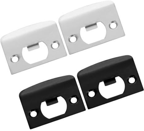 GLEAVI 4pièces Pêne Dormant Réglable Acier Inoxydable Pour Porte Intérieure Plaque De Recouvrement De Loquet De Sécurité Compatible Avec Cadre De Lit Connecteur De Meubles Kit De