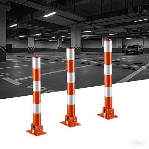 Bollard Di Sicurezza Pieghevole, Assistente Per Parcheggio In Garage, Barriera Per Parcheggio Pieghevole Con Candelo, Bloccoposti Auto, Per Restrizioni Sugli Spazi Di Parcheggio In Garage