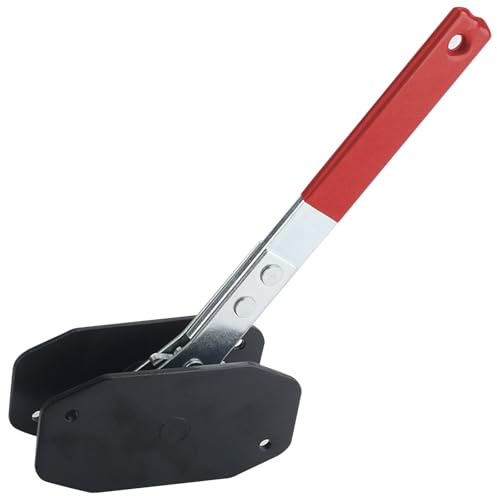 VBGURR Herramienta de restablecimiento de pistón de freno, trinquete con 2 pastillas de freno, pinza de freno, herramienta de prensa para reparación de frenos de coche, herramienta de coche (rojo)