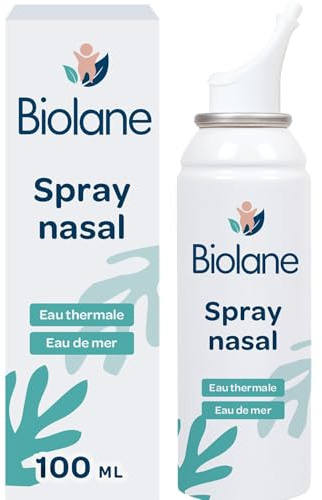 BIOLANE – Spray Nasal Doux pour Bébé, Nettoyage Naturel à l’Eau Thermale & Mer (100 mL) - Le Lot De 3