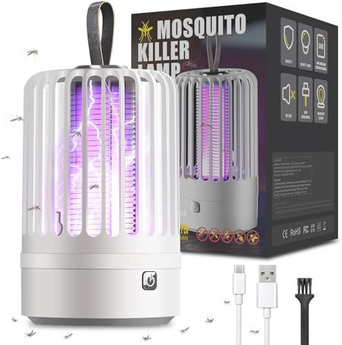 Bug Zapper - Lampada per distruggere le zanzare, con luce ultravioletta a 360°, resistente agli insetti, per interni ed esterni