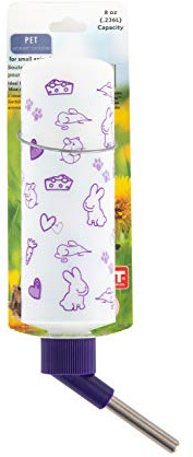 Lixit Weather Resistant Cage Water Bottles for Rabbits, Ferrets, Guinea Pigs Hamsters and Other Small Animals. (8-Ounce)