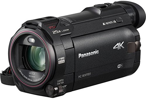 Panasonic 4K Cinema-Like Video Camera Camcorder HC-WXF991K, 20X Leica DICOMAR Lens, 1/2.3 BSI Sensor, 5-Axis Hybrid O.I.S, HDR Mode, EVF, WiFi, Multi Scene Video Recording (Black)