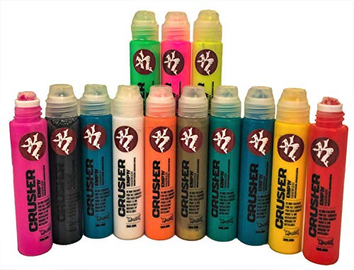 klamottenstore Graffiti Stifte Squeezer Marker Kunst Hobby Gestaltung farbintensiv hochdeckend permanent wasserfest einzeln wiederbefüllbar mit austauschbarer Mine 30ml Inhalt (Fuchs-rot)